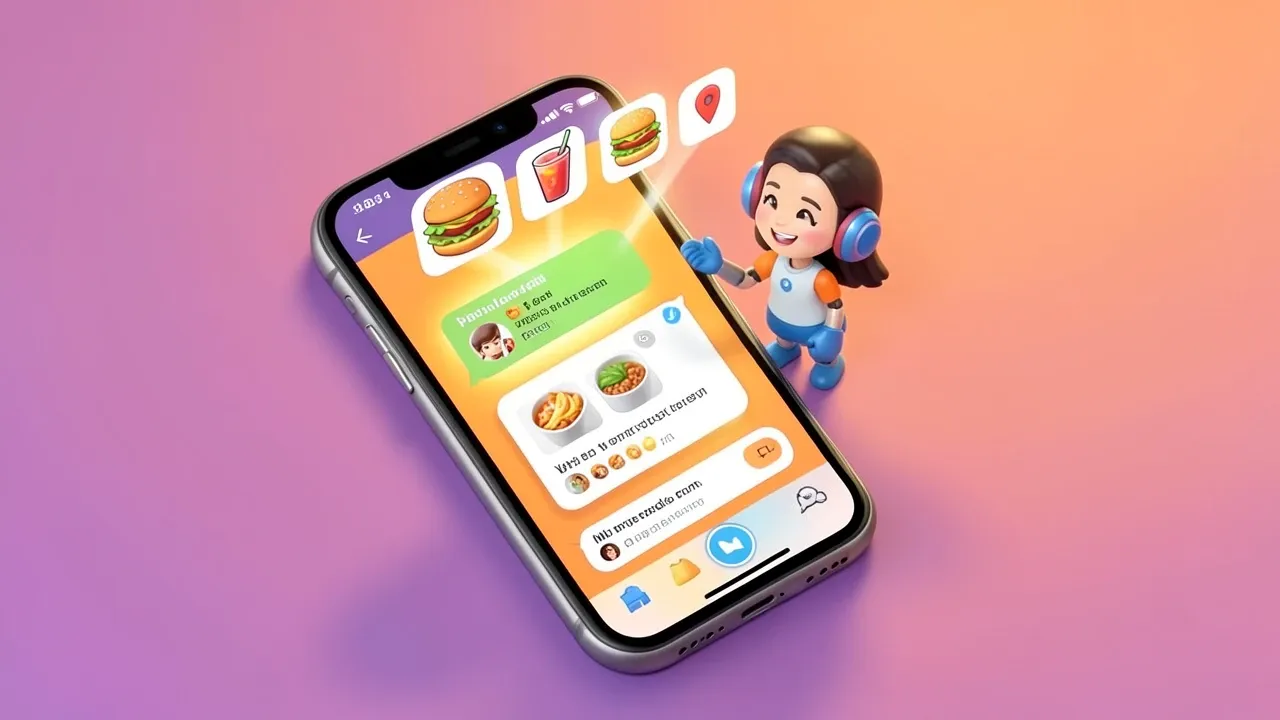 WhatsApp chat screen showing an AI agent walking a customer through a delivery order step by step